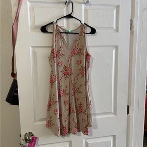 Chris & Carol Floral Tunic - Pink and Tan